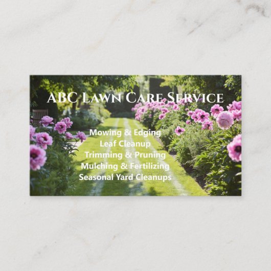 Lawnpro Premium Service Visitekaartje (Voorkant)