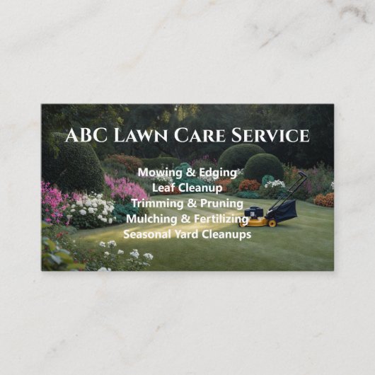 Lawnpro Premium Service Visitekaartje (Voorkant)