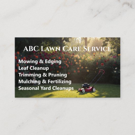 Lawnpro Premium Service Visitekaartje (Voorkant)