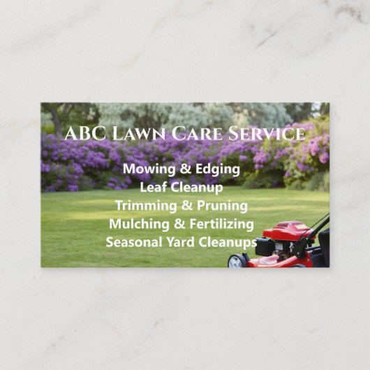 Lawnpro Premium Service Visitekaartje (Voorkant)