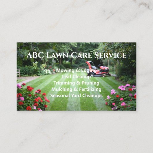 Lawnpro Premium Service Visitekaartje (Voorkant)