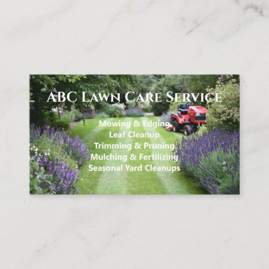 Lawnpro Premium Service Visitekaartje (Voorkant)