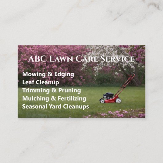 Lawnpro Premium Service Visitekaartje (Voorkant)