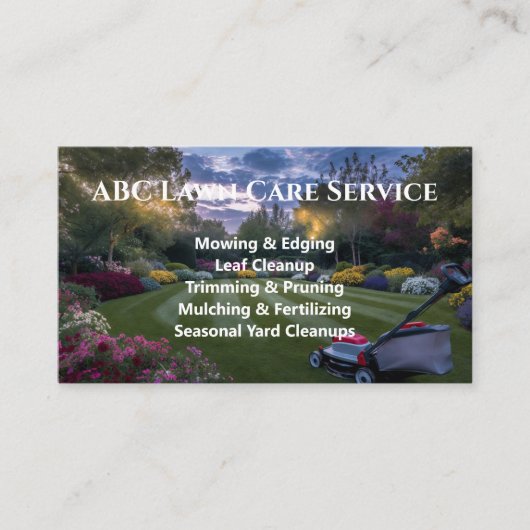 Lawnpro Premium Service Visitekaartje (Voorkant)
