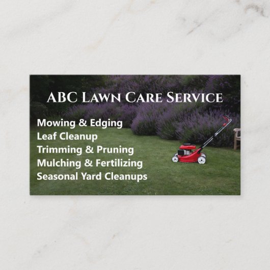 Lawnpro Premium Service Visitekaartje (Voorkant)