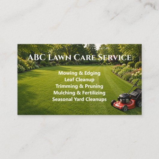Lawnpro Premium Service Visitekaartje (Voorkant)