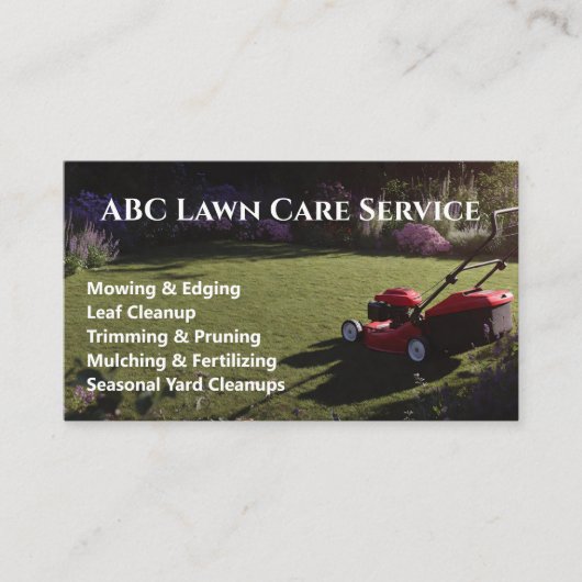 Lawnpro Premium Service Visitekaartje (Voorkant)