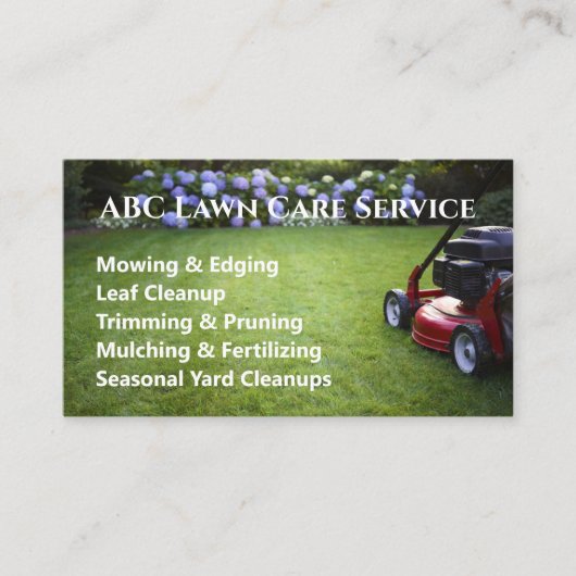Lawnpro Premium Service Visitekaartje (Voorkant)