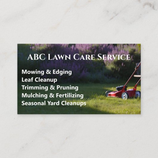 Lawnpro Premium Service Visitekaartje (Voorkant)