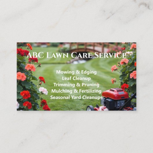 Lawnpro Premium Service Visitekaartje (Voorkant)