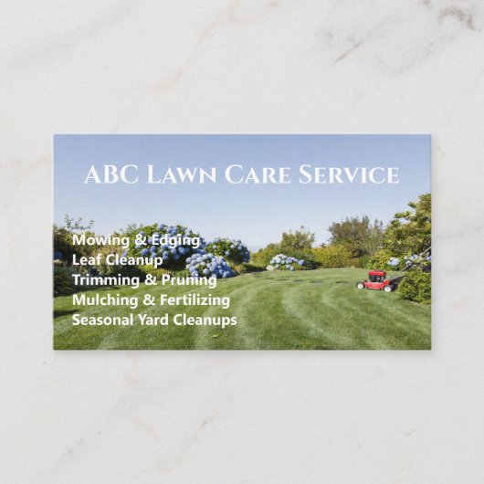 Lawnpro Premium Service Visitekaartje (Voorkant)