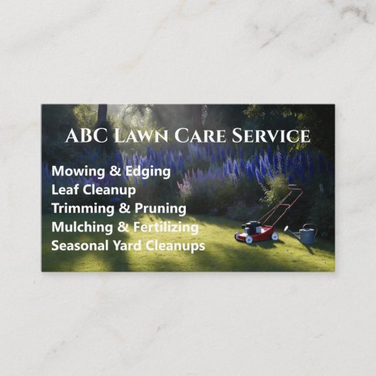 Lawnpro Premium Service Visitekaartje (Voorkant)