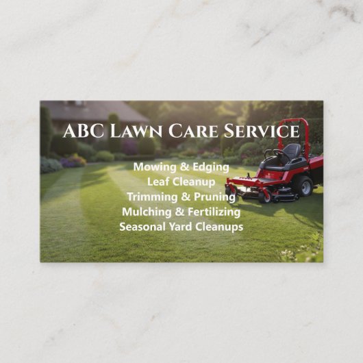 Lawnpro Premium Service Visitekaartje (Voorkant)