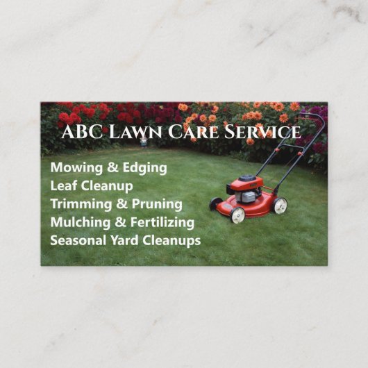 Lawnpro Premium Service Visitekaartje (Voorkant)