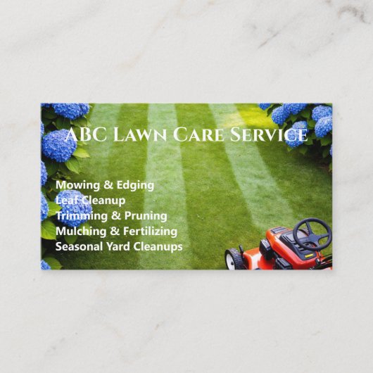 Lawnpro Premium Service Visitekaartje (Voorkant)