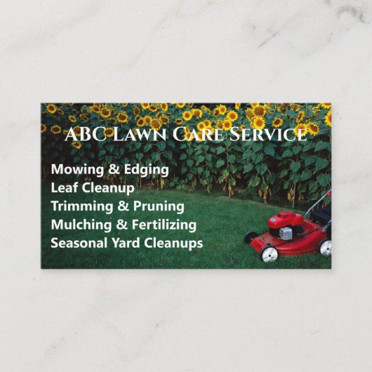Lawnpro Premium Service Visitekaartje (Voorkant)