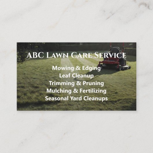 Lawnpro Premium Service Visitekaartje (Voorkant)