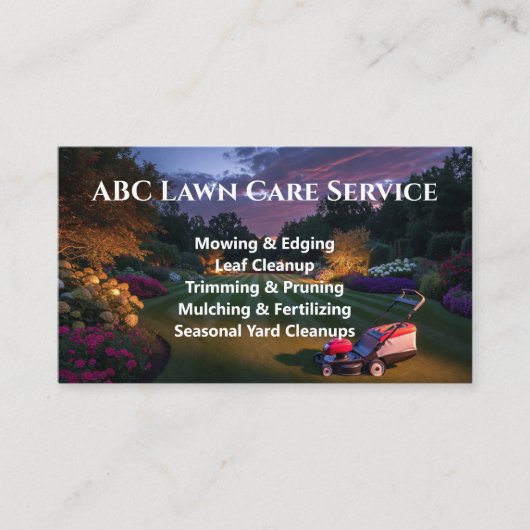 Lawnpro Premium Service Visitekaartje (Voorkant)