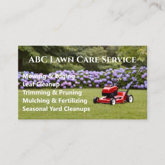 Lawnpro Premium Service Visitekaartje (Voorkant)