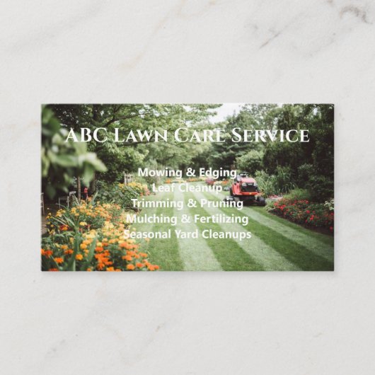 Lawnpro Premium Service Visitekaartje (Voorkant)