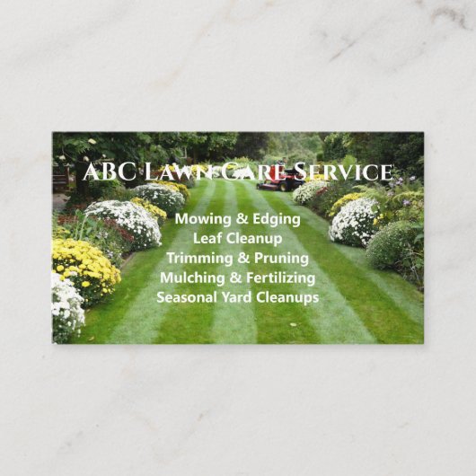 Lawnpro Premium Service Visitekaartje (Voorkant)