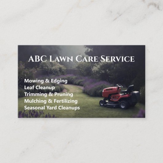 Lawnpro Premium Service Visitekaartje (Voorkant)