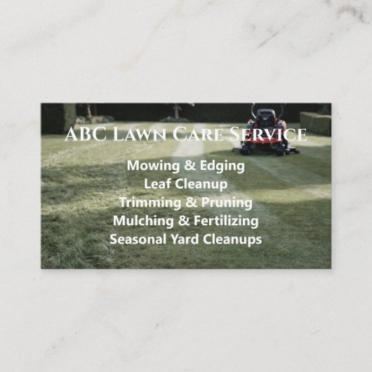 Lawnpro Premium Service Visitekaartje (Voorkant)