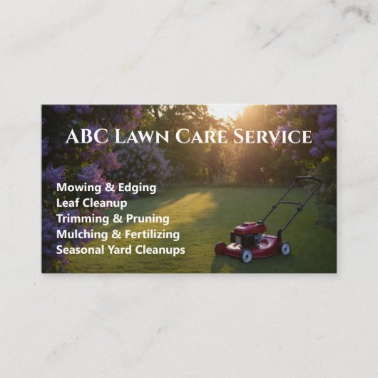 Lawnpro Premium Service Visitekaartje (Voorkant)