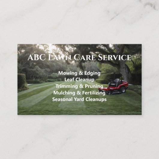 Lawnpro Premium Service Visitekaartje (Voorkant)