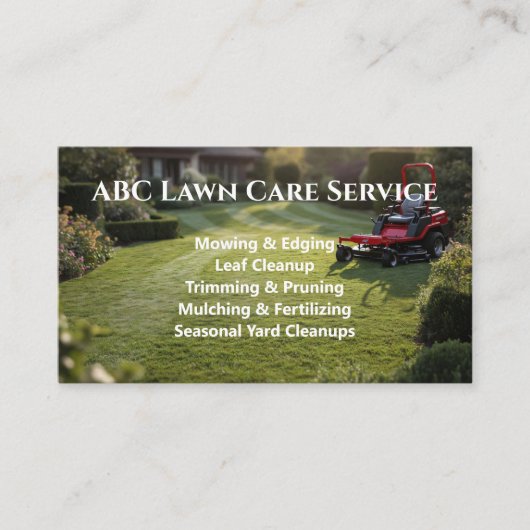 Lawnpro Premium Service Visitekaartje (Voorkant)