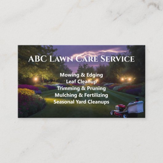 Lawnpro Premium Service Visitekaartje (Voorkant)