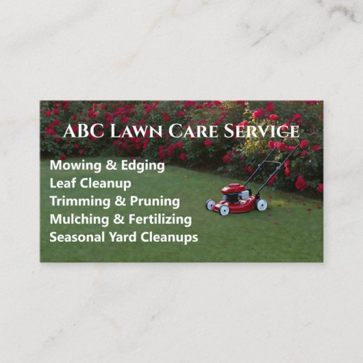 Lawnpro Premium Service Visitekaartje (Voorkant)