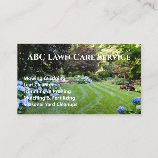 Lawnpro Premium Service Visitekaartje (Voorkant)