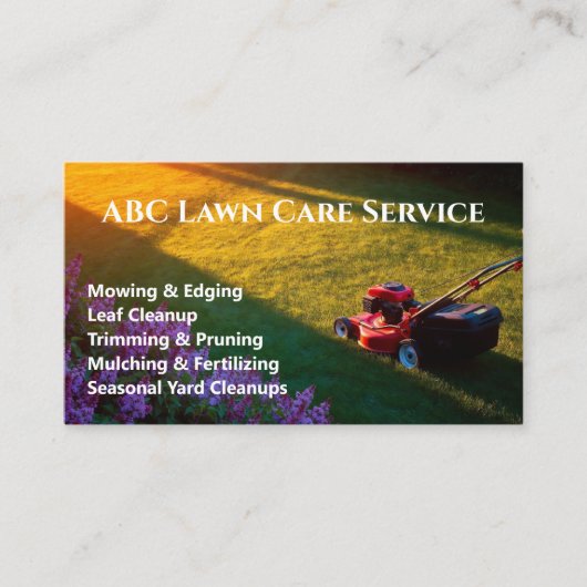 Lawnpro Premium Service Visitekaartje (Voorkant)