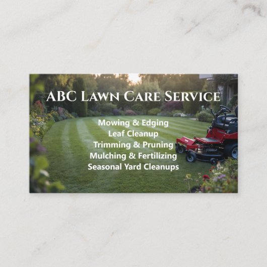 Lawnpro Premium Service Visitekaartje (Voorkant)