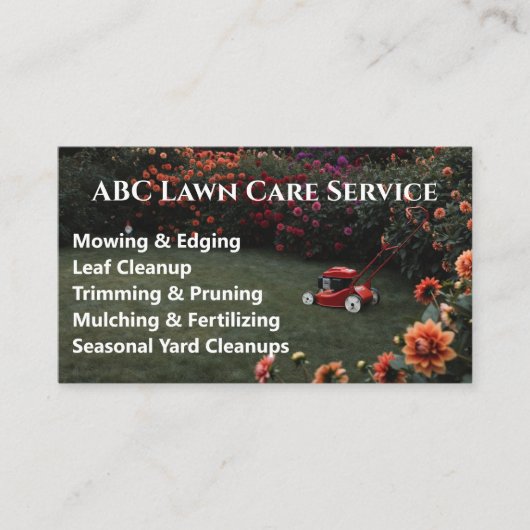 Lawnpro Premium Service Visitekaartje (Voorkant)