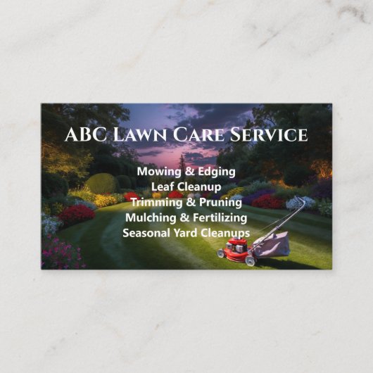Lawnpro Premium Service Visitekaartje (Voorkant)