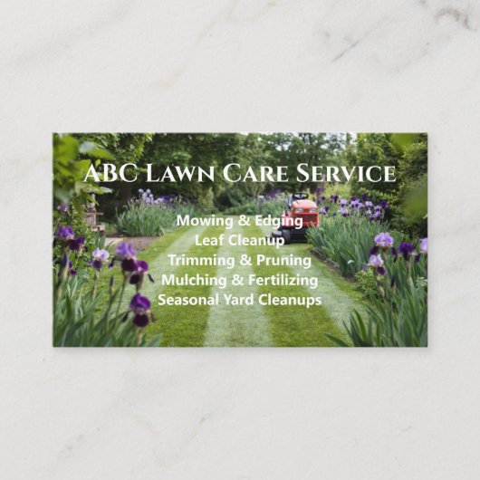 Lawnpro Premium Service Visitekaartje (Voorkant)