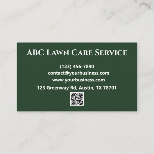 Lawnpro Premium Service Visitekaartje (Achterkant)