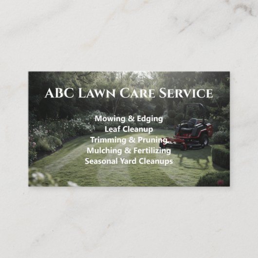 Lawnpro Premium Service Visitekaartje (Voorkant)