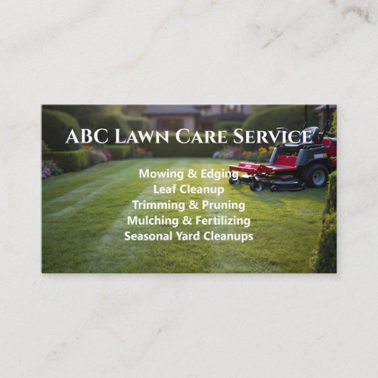 Lawnpro Premium Service Visitekaartje (Voorkant)