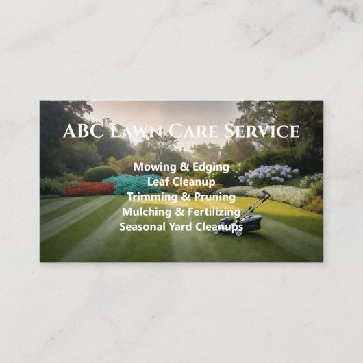 Lawnpro Premium Service Visitekaartje (Voorkant)