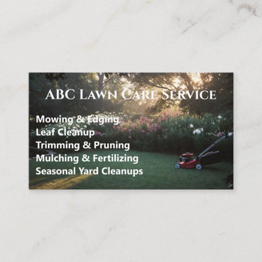 Lawnpro Premium Service Visitekaartje (Voorkant)