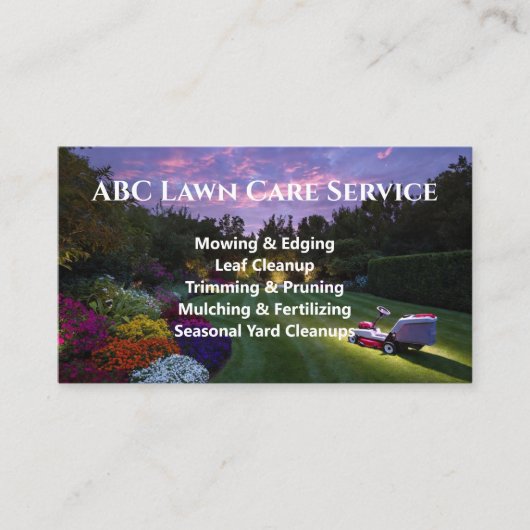 Lawnpro Premium Service Visitekaartje (Voorkant)