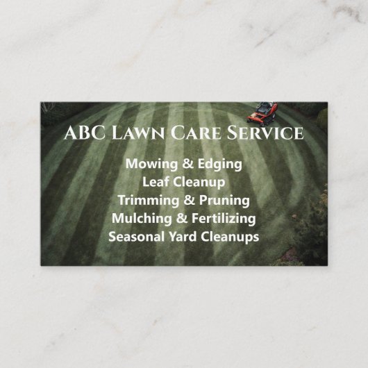 Lawnpro Premium Service Visitekaartje (Voorkant)