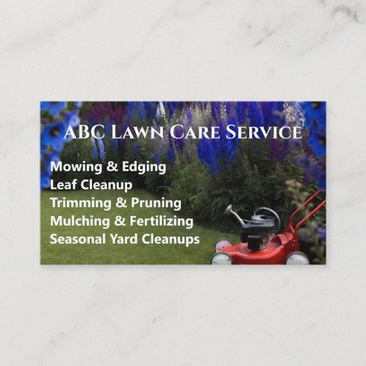 Lawnpro Premium Service Visitekaartje (Voorkant)