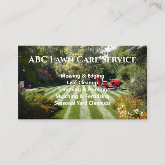 Lawnpro Premium Service Visitekaartje (Voorkant)