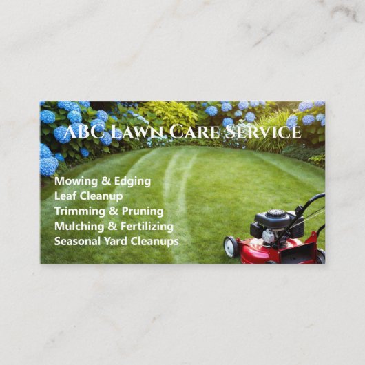 Lawnpro Premium Service Visitekaartje (Voorkant)