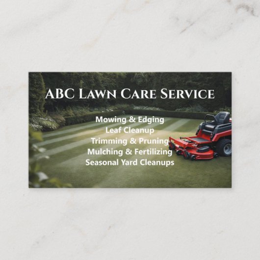 Lawnpro Premium Service Visitekaartje (Voorkant)