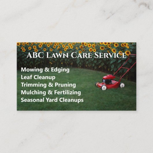 Lawnpro Premium Service Visitekaartje (Voorkant)